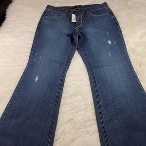 New York & Company women's distressed bootcut jeans size 10